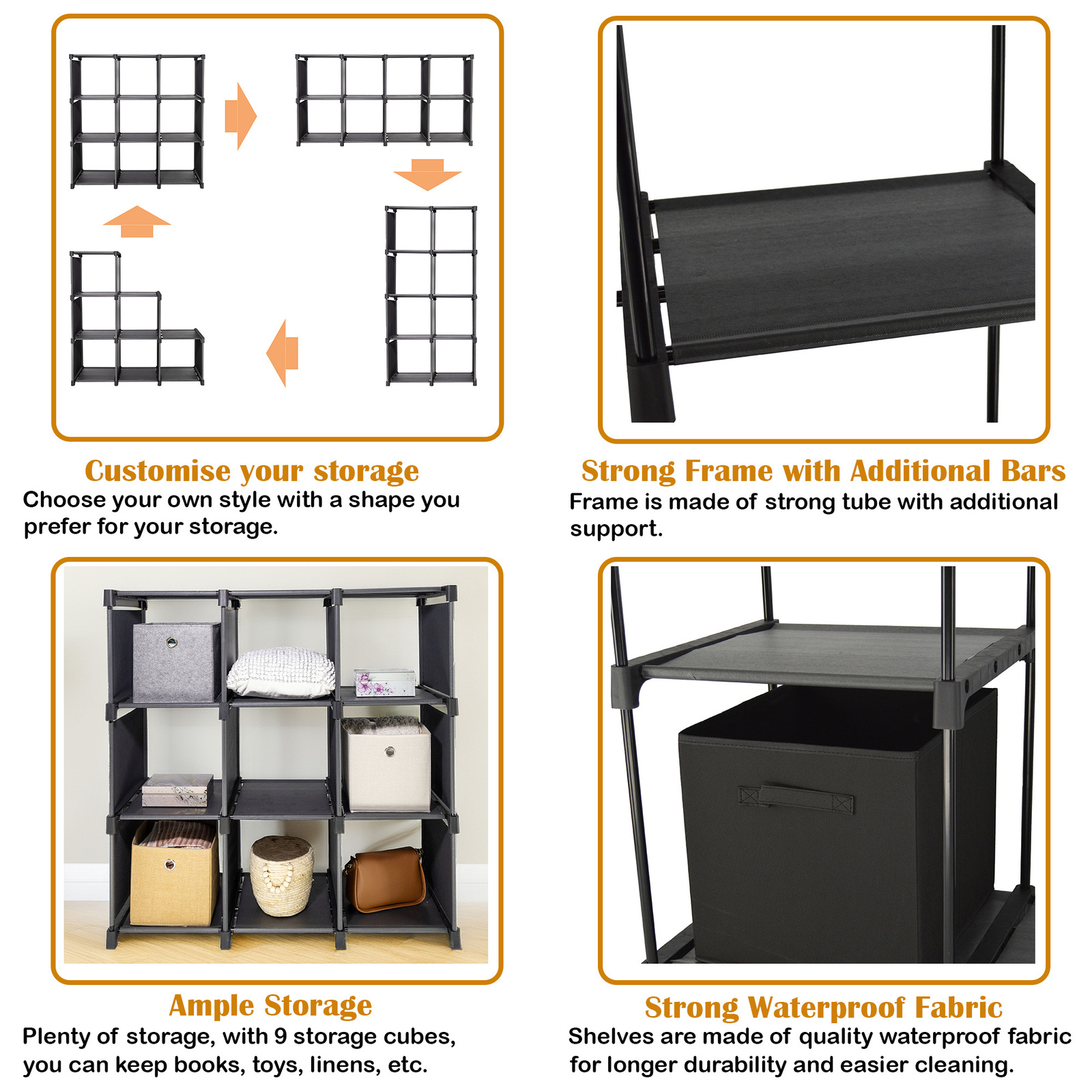 Shelf Cube Storage Cabinet Organiser Bookshelf Unit Shelves - Picture 10 of 60