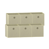 SORTI 33x37x33 CM White 6X Pack Foldable Folding Storage Cube Storage Box Bookcase Fabric Cube Toy Organiser