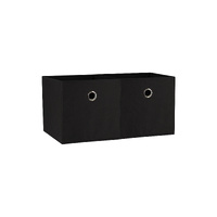 SORTI 33x37x33 CM Black 2X Pack Foldable Folding Storage Cube Storage Box Bookcase Fabric Cube Toy Organiser