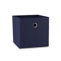 SORTI 33x37x33 CM Dark Blue 1X Pack Foldable Folding Storage Cube Storage Box Bookcase Fabric Cube Toy Organiser