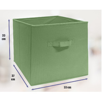 SORTI 33x37x33 CM Green Pack Foldable Folding Storage Cube Storage Box Bookcase Fabric Cube Toy Organiser