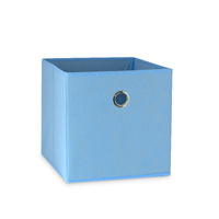 SORTI 33x37x33 CM Light Blue 1X Pack Foldable Folding Storage Cube Storage Box Bookcase Fabric Cube Toy Organiser