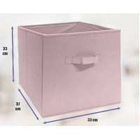 SORTI 33x37x33 CM PINK Pack Foldable Folding Storage Cube Storage Box Bookcase Fabric Cube Toy Organiser