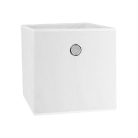 SORTI 33x37x33 CM White 1X Pack Foldable Folding Storage Cube Storage Box Bookcase Fabric Cube Toy Organiser