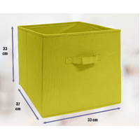 SORTI 33x37x33 CM Yellow 1X Pack Foldable Folding Storage Cube Storage Box Bookcase Fabric Cube Toy Organiser