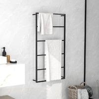  Towel Rack Black 60x10x116 cm Steel
