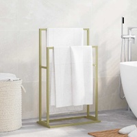  Freestanding Towel Rack Gold 48x24x78.5 cm Iron