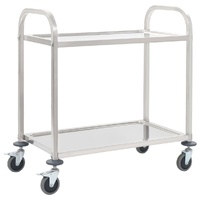  2-Tier Kitchen Trolley 95x45x83.5 cm Stainless Steel