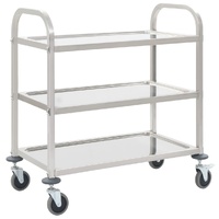  3-Tier Kitchen Trolley 95x45x83.5 cm Stainless Steel
