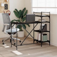  Computer Desk with Shelves Black 120x47x109 cm