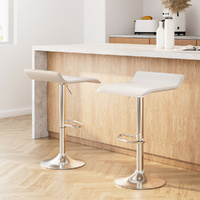 Artiss 2x Bar Stools Faux Leather Chair White