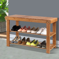  Shoe Rack Shoe Bench 10 Pairs Bamboo