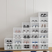  Shoe Box Rack DIY Set of 24 Stackable White Abel