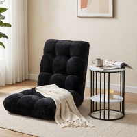 Sofa Bed Floor Lounge Recliner Foldable Chair & Side Table Bundle