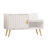  Shoe Rack Cabinet Bench 6 Pairs White
