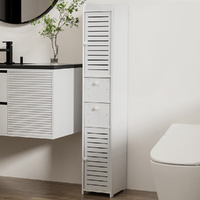 Storage Rack Over Toilet/Bathroom/Laundry/Washing Machine Towel Shelf Bathroom Toilet Storage Cabinet Laundry Tallboy Cupboard Slim Corner