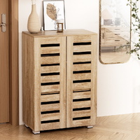  Shoe Rack Cabinet 20 Pairs 5-tier Wood Alster