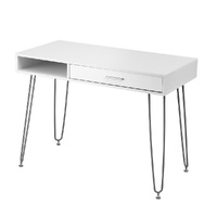  Computer Desk Drawer Cabinet Home Office Desks Workstation 100cm White