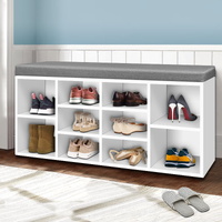 BENCH SHOE RACK SHELF RAIL SLATTED BEDROOM SHOES ORAGNISER STAND