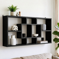 Floating Wall Shelves Bookshelf Black