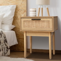  Bedside Tables Side Table Rattan Drawers Nightstand