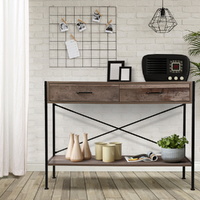  Console Table 2 Drawers Walnut Marconi