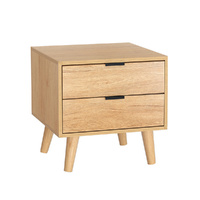  Bedside Table 2 Drawers - Pine