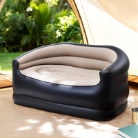 Outdoor Air Sofa Inflatable Couch Two-Seater Lounge Chair with Pump Blow Up Couches for Camping