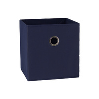SORTI 27x28x27 CM Dark Blue 1X Pack Foldable Folding Storage Cube Storage Box Bookcase Fabric Cube Toy Organiser