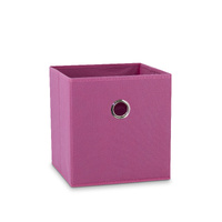 SORTI 27x28x27 CM Dark Pink 1X Pack Foldable Folding Storage Cube Storage Box Bookcase Fabric Cube Toy Organiser