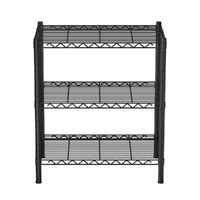  3-Tier Shelving Unit Adjustable Garage Storage Shelves Kitchen Rack Steel