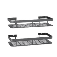 2 Pack Bathroom Wall Shelf Storage Racks, 30 x 13 x 5 cm, Black