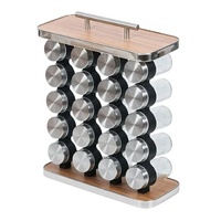 20-Jar Spice Rack Organizer Storage for Kitchen Countertop or Cabinet