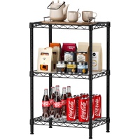 3-Tier Adjustable Metal Storage Shelves Wire Rack Organizer for Kitchen, Pantry, Bathroom or Laundry Room (60cm W x 35cm D x 103cm H)
