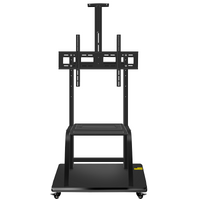 Tv Stand Cart Trolley 32 To 75 Inch Mobile Tv Cart Universal Flat Screen Rolling Trolley Console Stand