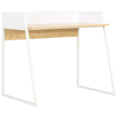  Desk White and Oak 90x60x88 cm