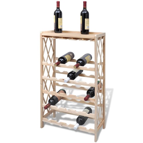  Wine Rack for 25 Bottles Solid Fir Wood