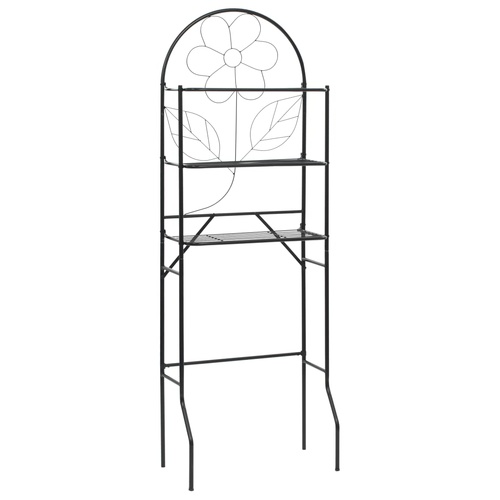  Toilet Rack Black 60x33x174 cm