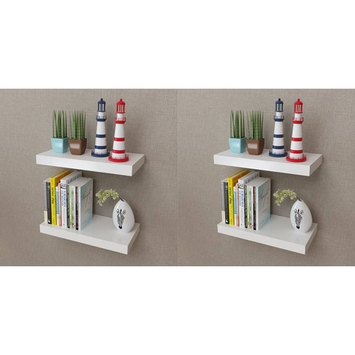  Wall Shelves 4 pcs White 40 cm