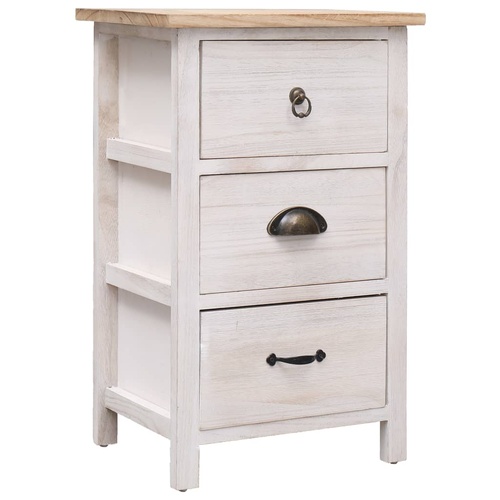  Side Cabinet 35x25x57 cm Paulownia Wood