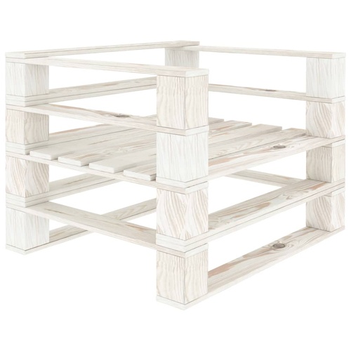  Garden Pallet Armchair Wood White