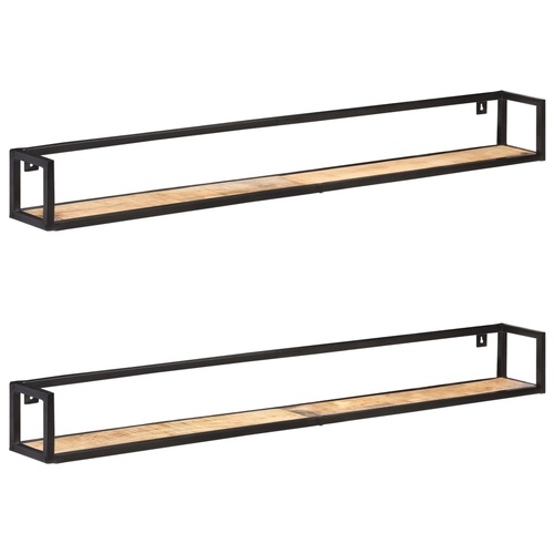  Wall Shelves 2 pcs 160 cm Rough Mango Wood