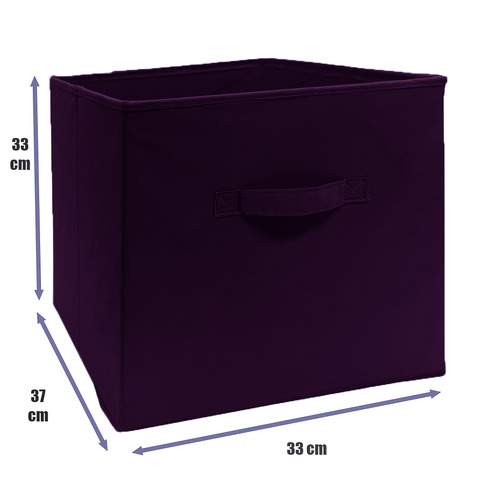 SORTI 33x37x33 CM PURPLE Pack Foldable Folding Storage Cube Storage Box Bookcase Fabric Cube Toy Organiser