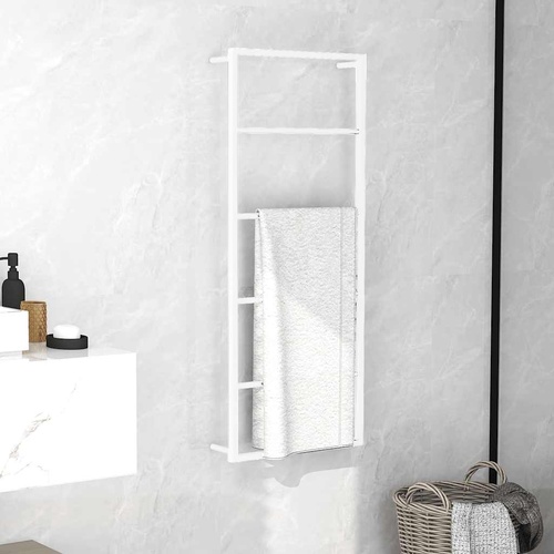  Towel Rack White 45x10x115 cm Steel