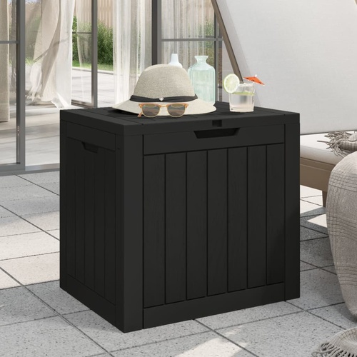  Garden Storage Box Black 55.5x43x53 cm Polypropylene