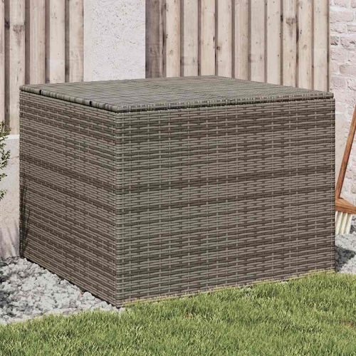  Garden Storage Box Grey 291L Poly Rattan