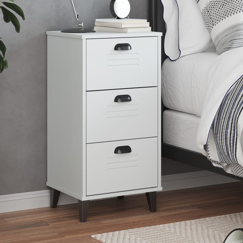  Bedside Cabinet VIKEN White Engineered Wood