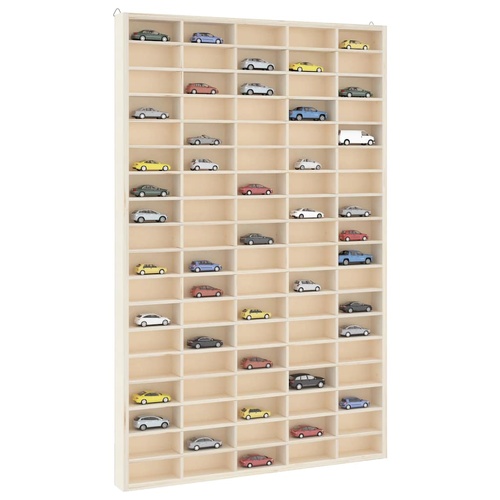  Wooden Collector's Display Case with 90 Compartments 50.5x4.5x79cm