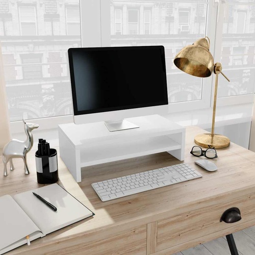  Monitor Stand White 42x24x13 cm Engineered Wood
