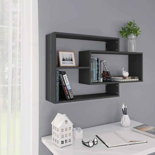  Wall Shelves Grey 104x20x58.5 cm Engineered Wood